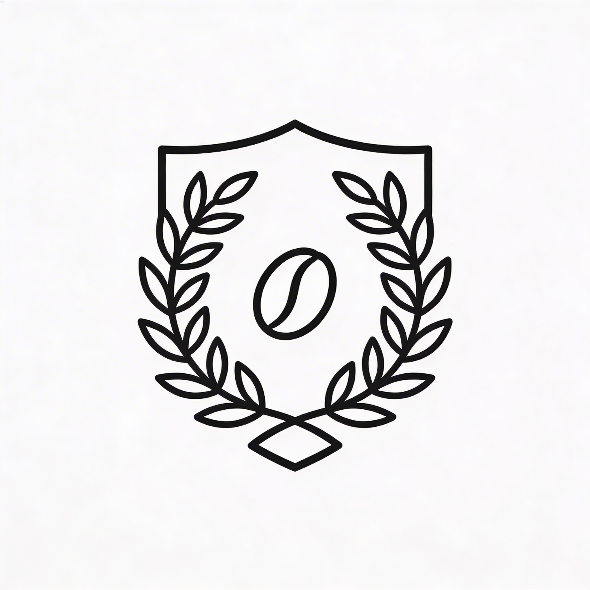 monoline coffee crest logo