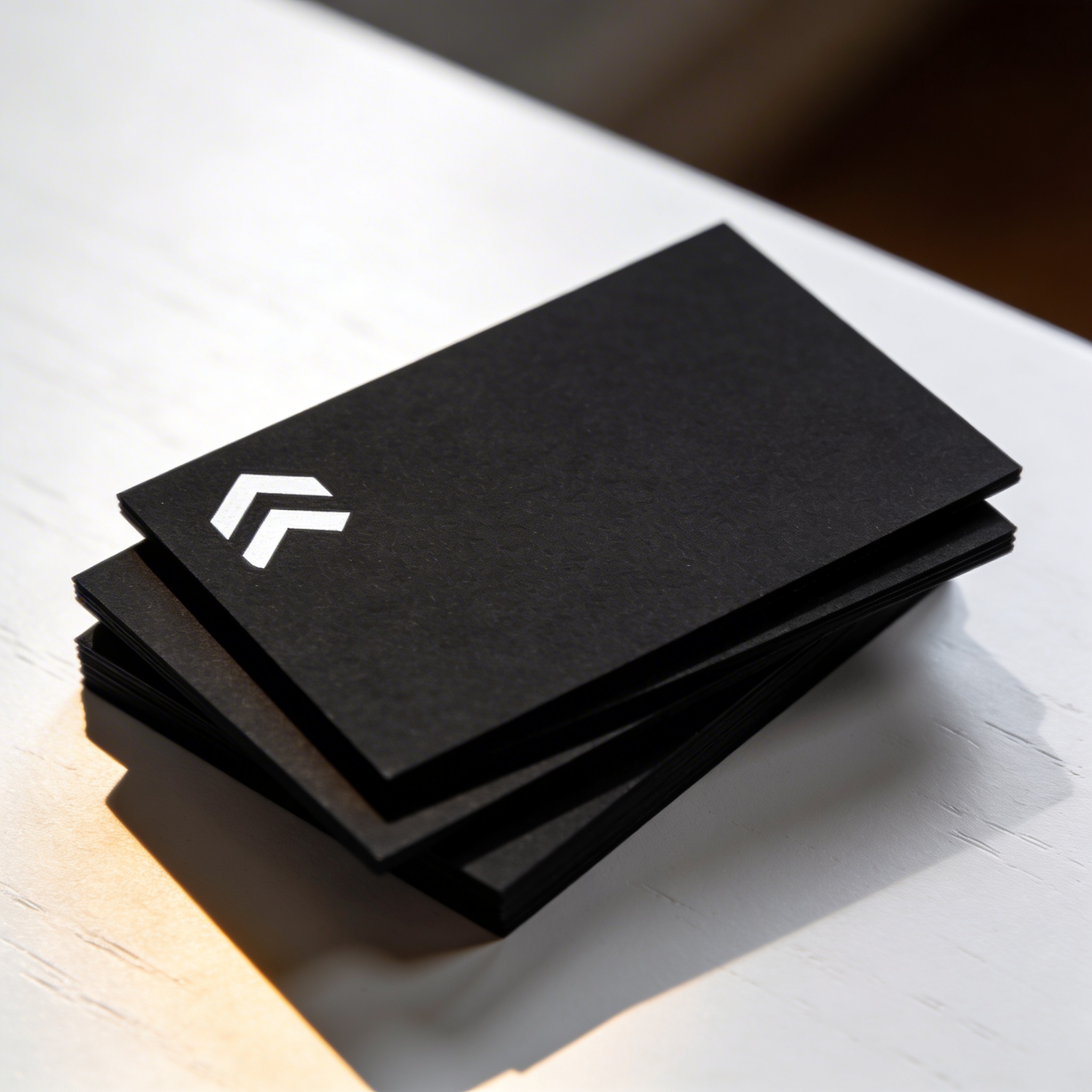 black and white branding mockup business cards