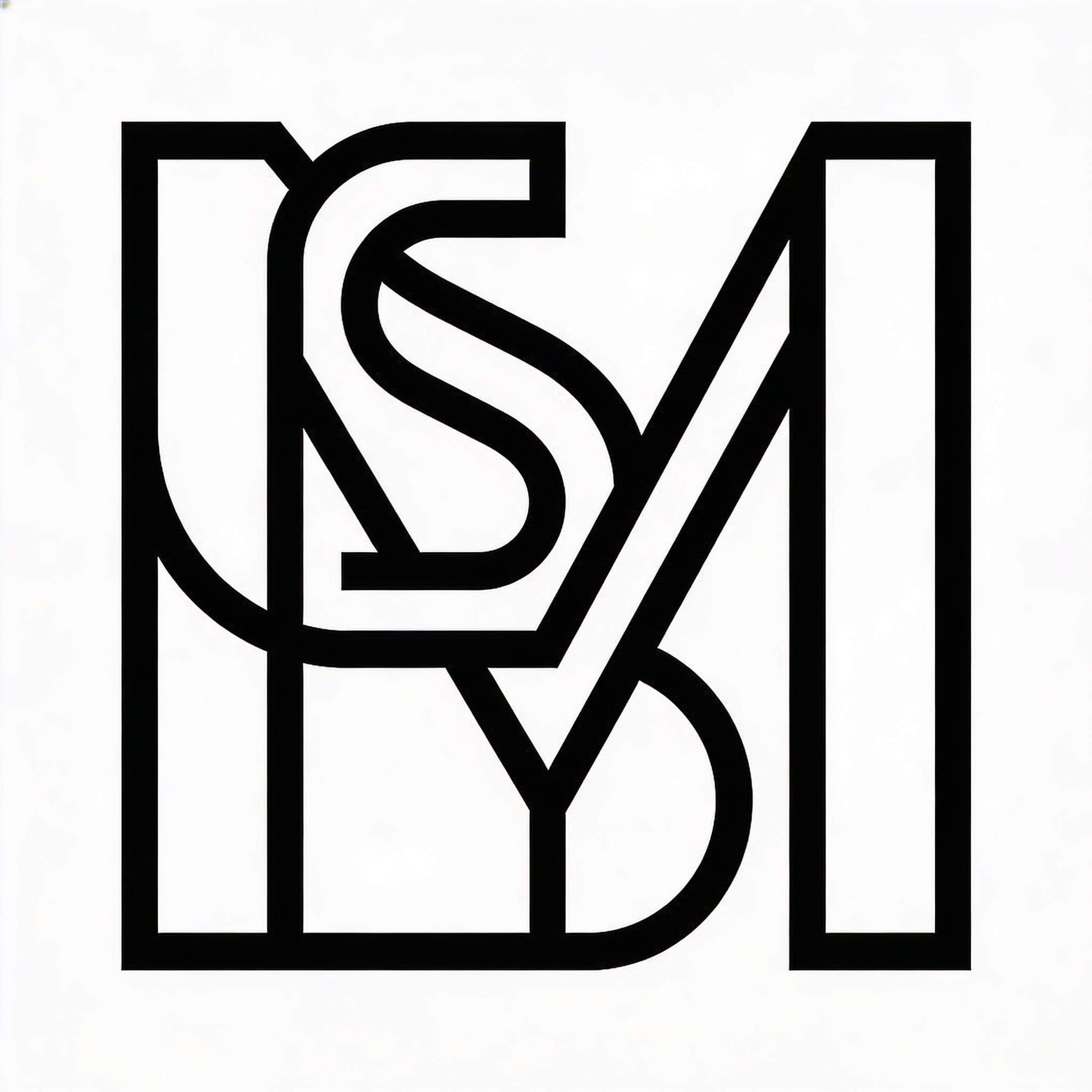 architectural SM monogram logo