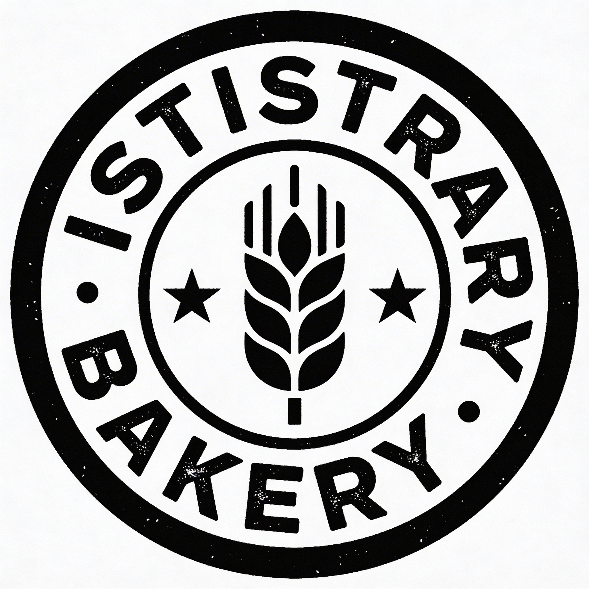 circular stamp bakery icon logo