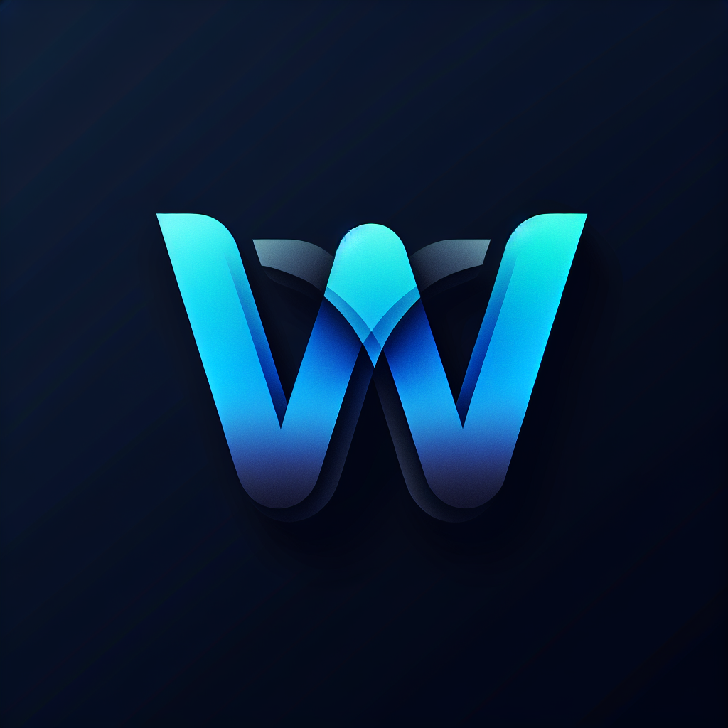 blue letter w
