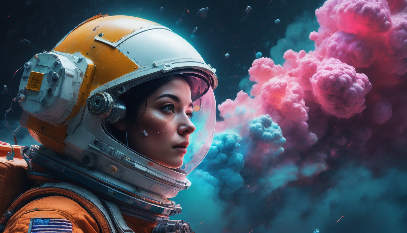 beatiful astronout woman