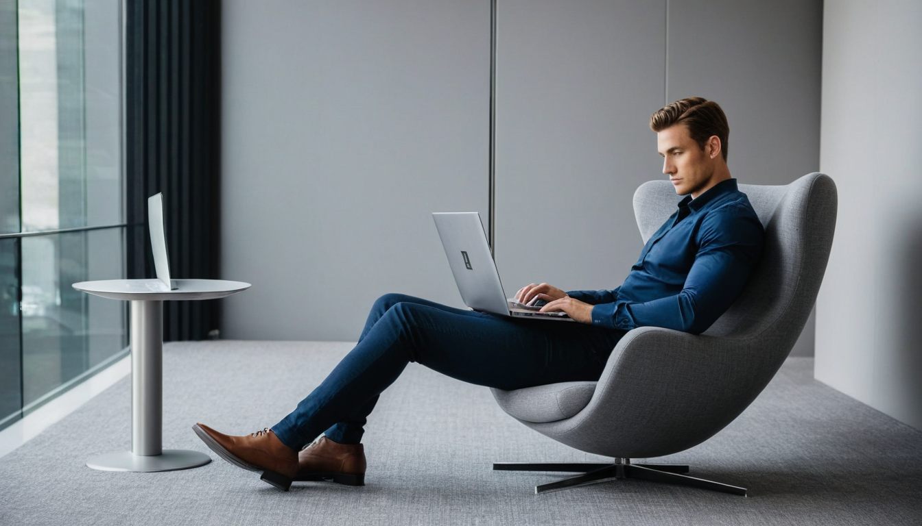 man working on a computer